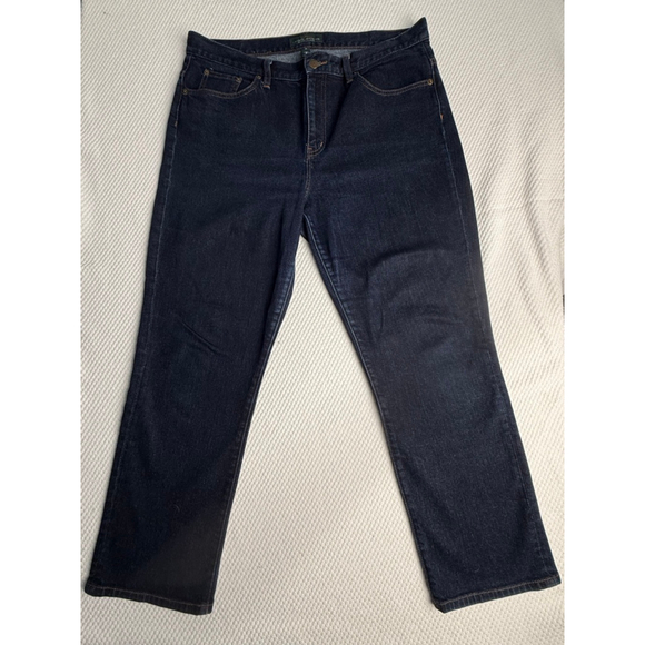 Women's Ralph Lauren Dark Blue Jeans Size 14 - Picture 1 of 6